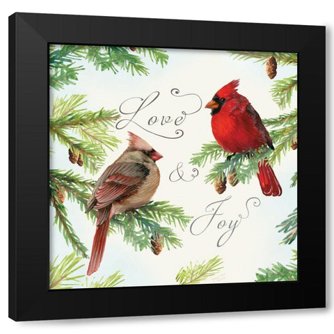 Christmas Blessings III Black Modern Wood Framed Art Print by Cusson, Marie Elaine