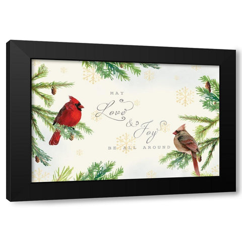 Christmas Blessings landscape Black Modern Wood Framed Art Print with Double Matting by Cusson, Marie Elaine