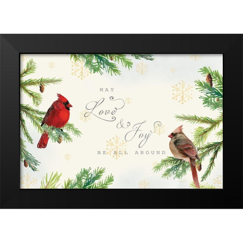 Christmas Blessings landscape Black Modern Wood Framed Art Print by Cusson, Marie Elaine