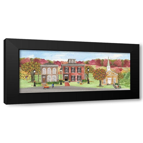 Harvest Village panel I Black Modern Wood Framed Art Print with Double Matting by Reed, Tara