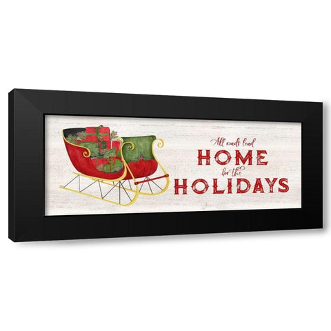 Season of Giving panel I Black Modern Wood Framed Art Print with Double Matting by Reed, Tara