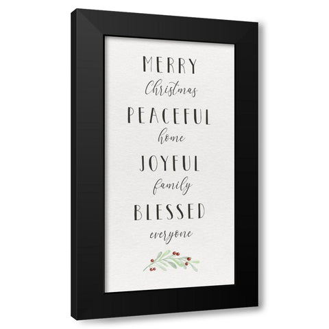 Cozy Christmas Panel I Black Modern Wood Framed Art Print with Double Matting by Hartworks