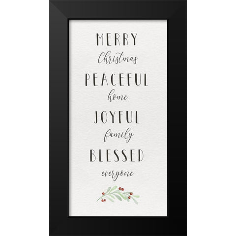 Cozy Christmas Panel I Black Modern Wood Framed Art Print by Hartworks