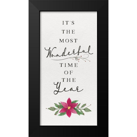 Cozy Christmas Panel II Black Modern Wood Framed Art Print by Hartworks