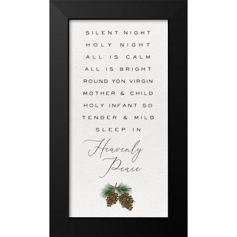 Cozy Christmas Panel III Black Modern Wood Framed Art Print by Hartworks