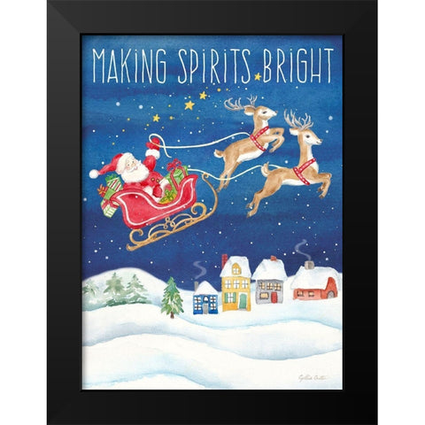 Making Spirits Bright portrait Black Modern Wood Framed Art Print by Coulter, Cynthia