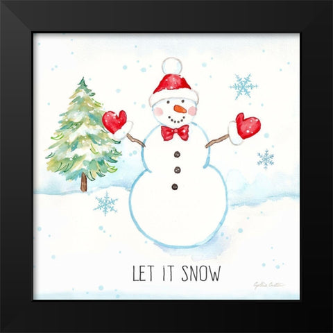 Vintage Holiday Cheer IV Black Modern Wood Framed Art Print by Coulter, Cynthia