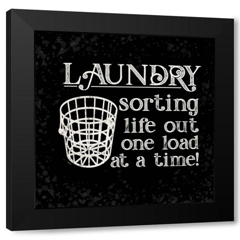Laundry Room Humor black VII-Sorting Life Black Modern Wood Framed Art Print with Double Matting by Reed, Tara