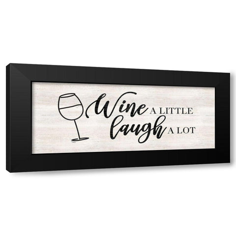 Wine Humor panel II-Wine a Little Black Modern Wood Framed Art Print with Double Matting by Reed, Tara