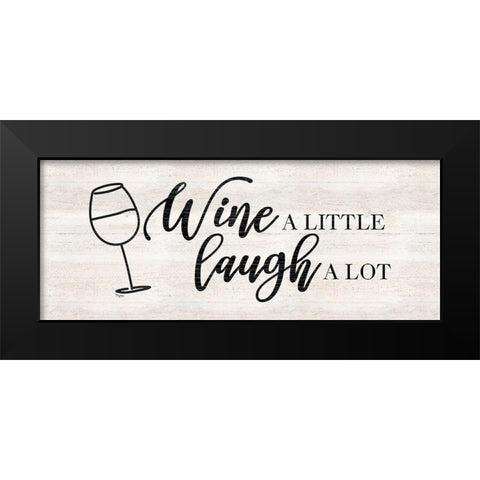 Wine Humor panel II-Wine a Little Black Modern Wood Framed Art Print by Reed, Tara