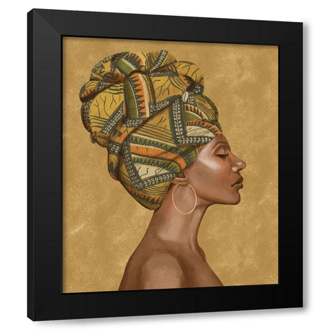 Beautiful Woman I Black Modern Wood Framed Art Print with Double Matting by Bannarot