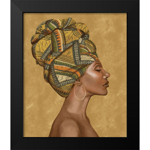 Beautiful Woman I Black Modern Wood Framed Art Print by Bannarot