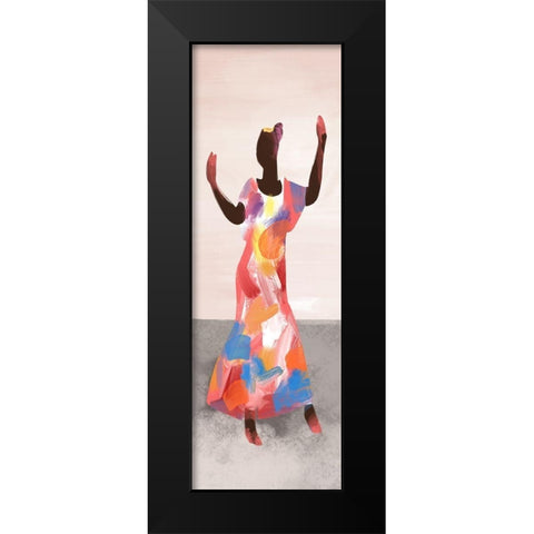 Dancing Solo I Black Modern Wood Framed Art Print by Bannarot