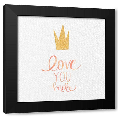 Princess I-Love Black Modern Wood Framed Art Print by Hartworks