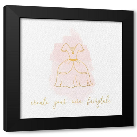 Fairy Tale Trio III Black Modern Wood Framed Art Print by Hartworks