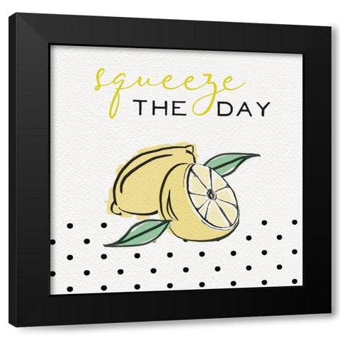 Lemon Zest II Black Modern Wood Framed Art Print by Hartworks