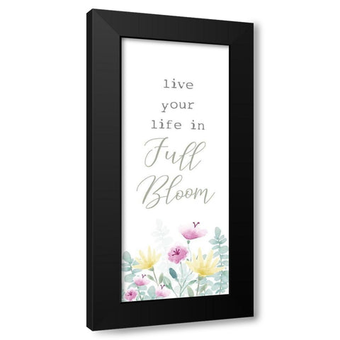 Full Bloom vertical I Black Modern Wood Framed Art Print by Hartworks