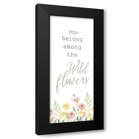 Full Bloom vertical II Black Modern Wood Framed Art Print with Double Matting by Hartworks
