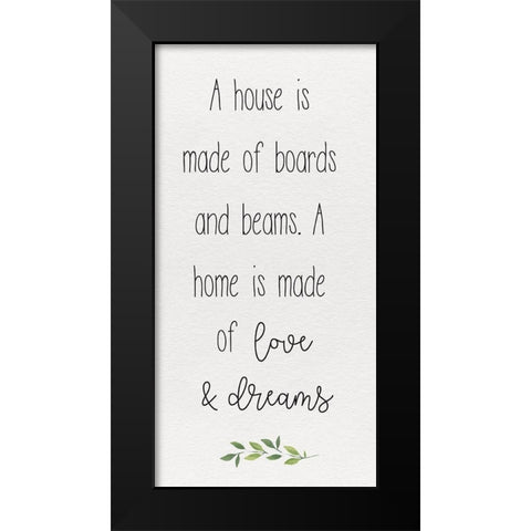 Inspired Life vertical II-House Black Modern Wood Framed Art Print by Hartworks