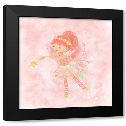 Pink Fairy II Black Modern Wood Framed Art Print with Double Matting by Hartworks