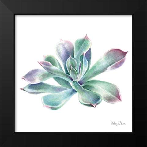 Single Succulents III Black Modern Wood Framed Art Print by Wilson, Kelsey