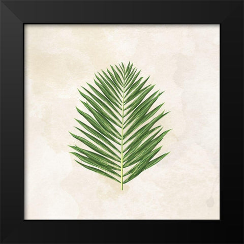 Tropical Leaves II Black Modern Wood Framed Art Print by Lee C
