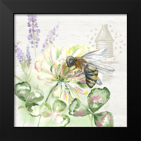 Honey Bee I Black Modern Wood Framed Art Print by Tre Sorelle Studios