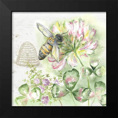 Honey Bee II Black Modern Wood Framed Art Print by Tre Sorelle Studios