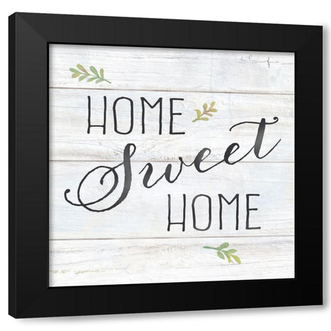 Farmhouse Sign I-Home Sweet Home Black Modern Wood Framed Art Print with Double Matting by Coulter, Cynthia