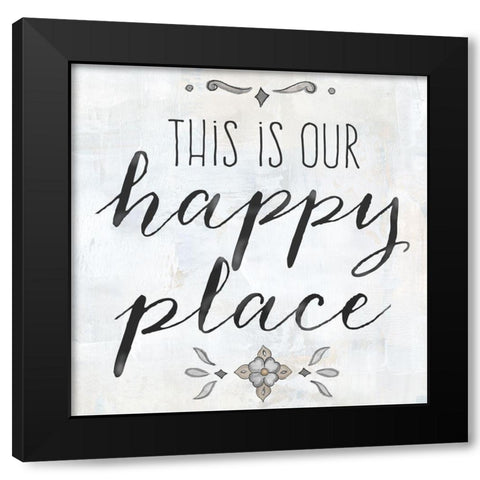 This is Our Happy Place Black Modern Wood Framed Art Print with Double Matting by Coulter, Cynthia