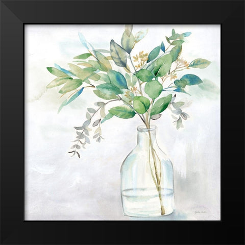 Eucalyptus Vase I Black Modern Wood Framed Art Print by Coulter, Cynthia