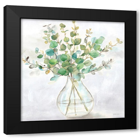 Eucalyptus Vase II Black Modern Wood Framed Art Print by Coulter, Cynthia