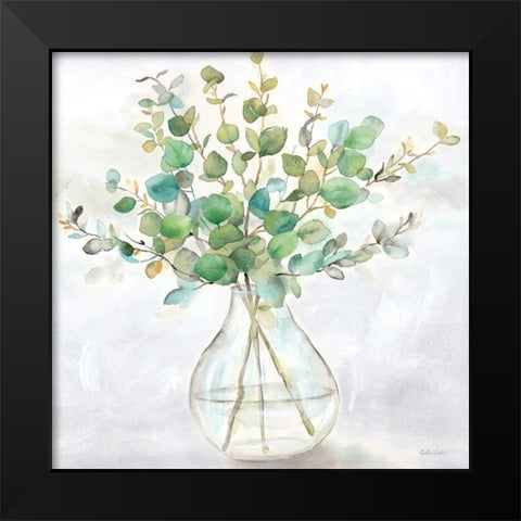 Eucalyptus Vase II Black Modern Wood Framed Art Print by Coulter, Cynthia