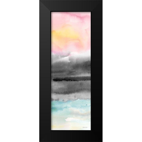 Pink Sunset Abstract panel II Black Modern Wood Framed Art Print by Coulter, Cynthia
