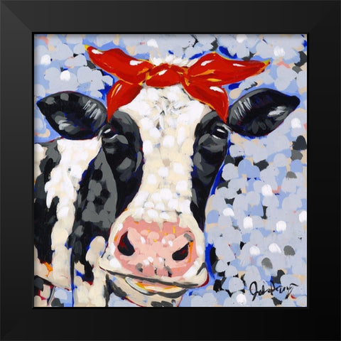 Bessie Black Modern Wood Framed Art Print by Augustine, Jodi