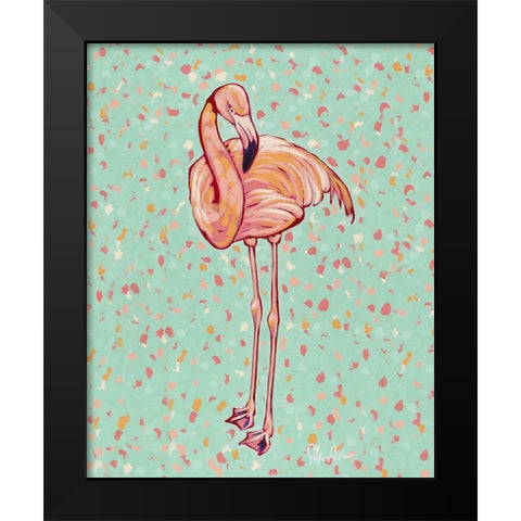 Flamingo portrait I Black Modern Wood Framed Art Print by Augustine, Jodi