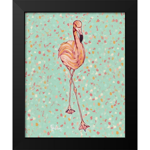 Flamingo portrait II Black Modern Wood Framed Art Print by Augustine, Jodi
