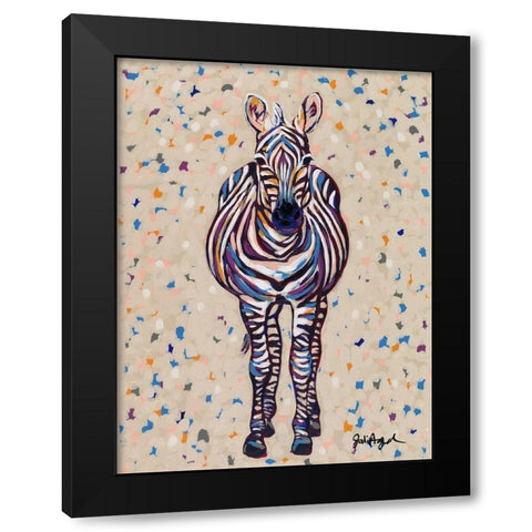 Fruit Stripe Zebra Black Modern Wood Framed Art Print with Double Matting by Augustine, Jodi
