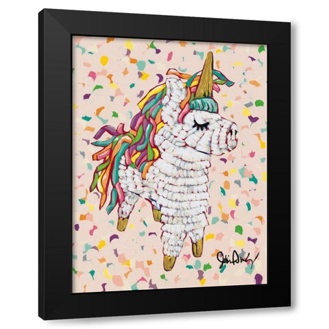 Queen Pinata Black Modern Wood Framed Art Print with Double Matting by Augustine, Jodi