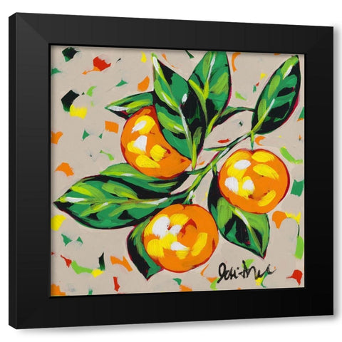 Fruit Sketch Oranges Black Modern Wood Framed Art Print by Augustine, Jodi