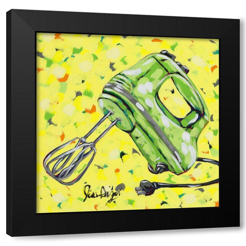 Kitchen Sketch Mixer Black Modern Wood Framed Art Print by Augustine, Jodi