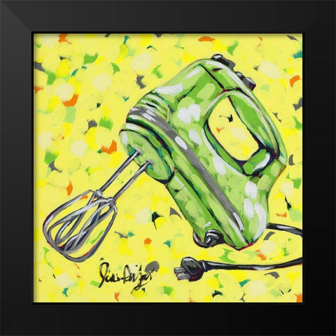 Kitchen Sketch Mixer Black Modern Wood Framed Art Print by Augustine, Jodi