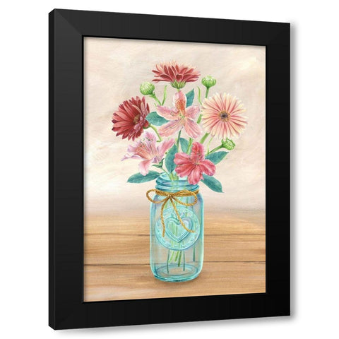 Floral Jar I Black Modern Wood Framed Art Print by Wilson, Kelsey