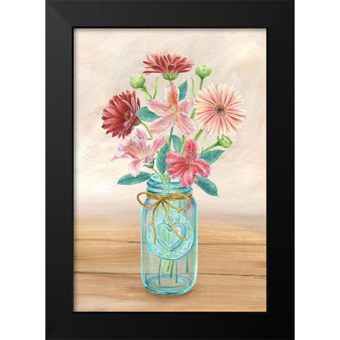 Floral Jar I Black Modern Wood Framed Art Print by Wilson, Kelsey