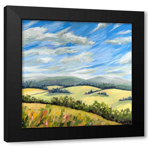 Wildeflower meadow Black Modern Wood Framed Art Print with Double Matting by Wentzell, Kristina
