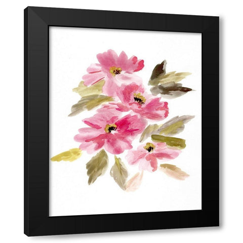 Farmhouse Florals V Black Modern Wood Framed Art Print by Chapman, Marcy