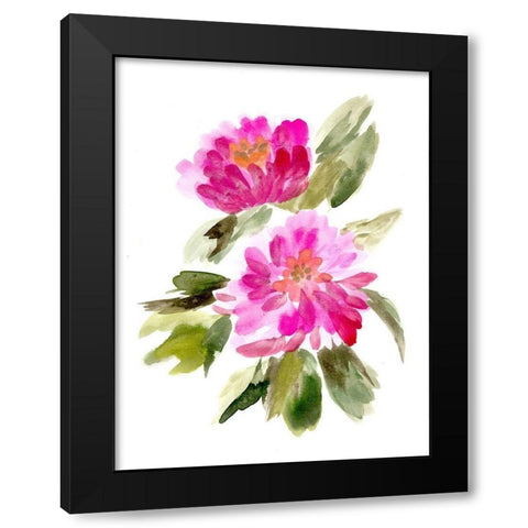 Farmhouse Florals VIII Black Modern Wood Framed Art Print with Double Matting by Chapman, Marcy