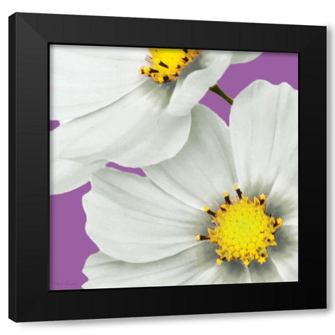 Flower Pop II Black Modern Wood Framed Art Print with Double Matting by Cusson, Marie Elaine