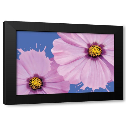 Flower Pop landscape I Black Modern Wood Framed Art Print with Double Matting by Cusson, Marie Elaine
