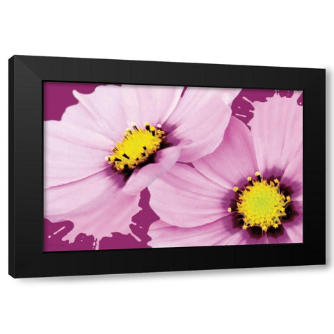 Flower Pop landscape II Black Modern Wood Framed Art Print with Double Matting by Cusson, Marie Elaine